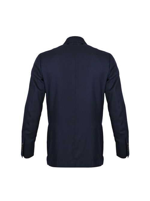 Giacca doppiopetto in misto cashmere e seta blu SARTORIO NAPOLI | SG1601S0744402000